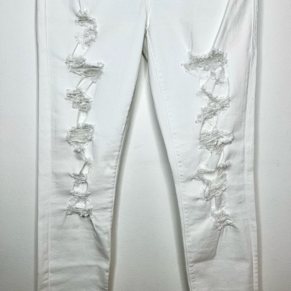 True Religion ‘Halle’ Mid-Rise Distressed Super Skinny Jeans - Picture 3 of 7